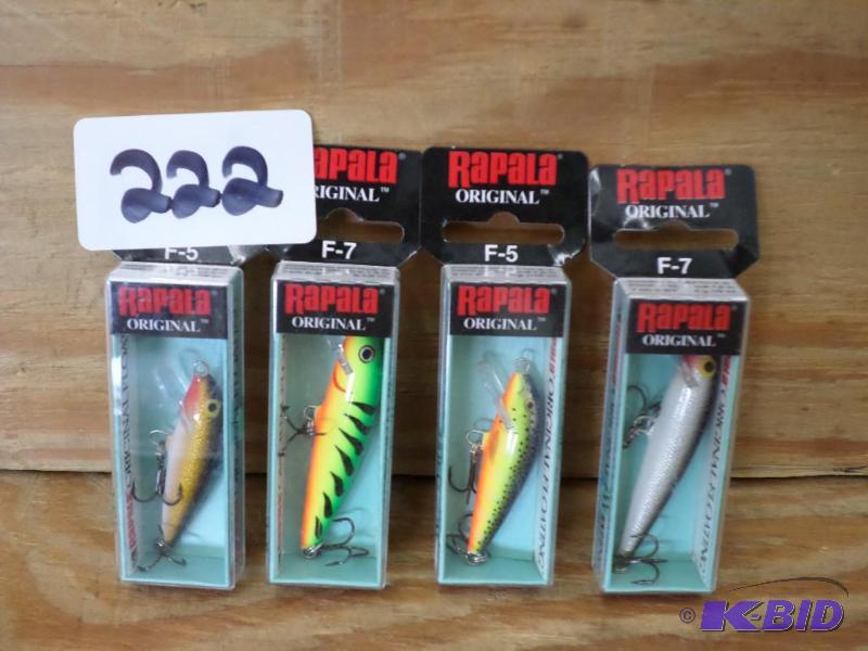 lot 222 image: (4) New Rapala Original Floating Crankbaits...