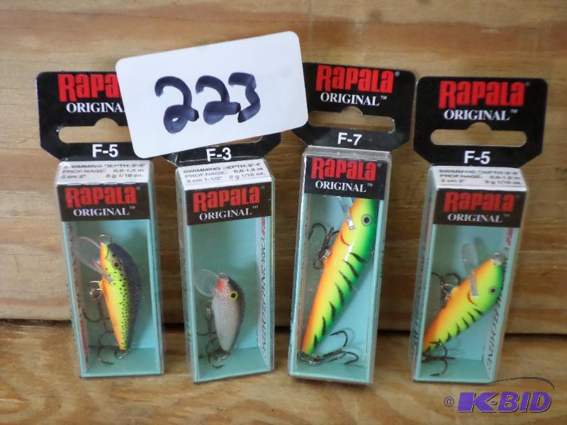 lot 223 image: (4) New Rapala Original Floating Crankbaits...