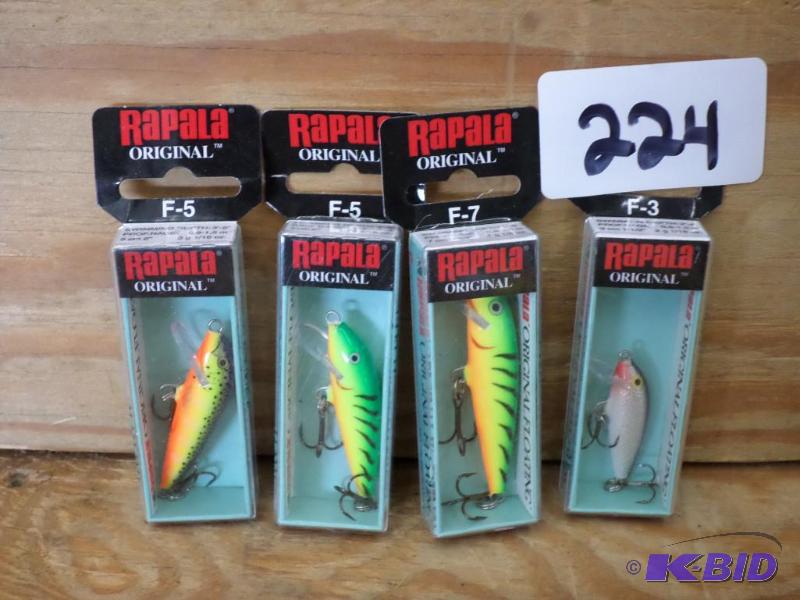 lot 224 image: (4) New Rapala Original Floating Crankbaits...