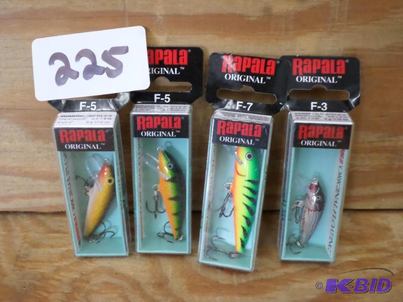 lot 225 image: (4) New Rapala Original Floating Crankbaits...