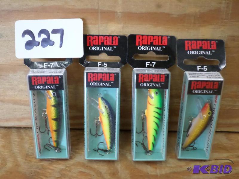 lot 227 image: (4) New Rapala Original Floating Crankbaits...