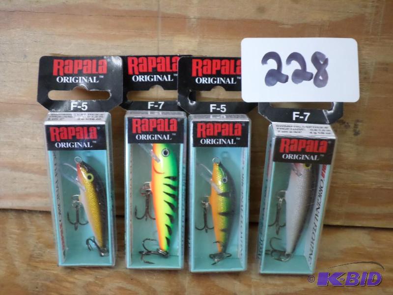 lot 228 image: (4) New Rapala Original Floating Crankbaits...