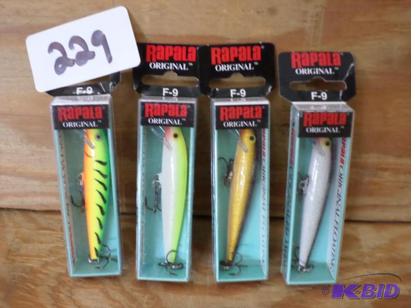 lot 229 image: (4) New Rapala Original Floating Crankbaits...