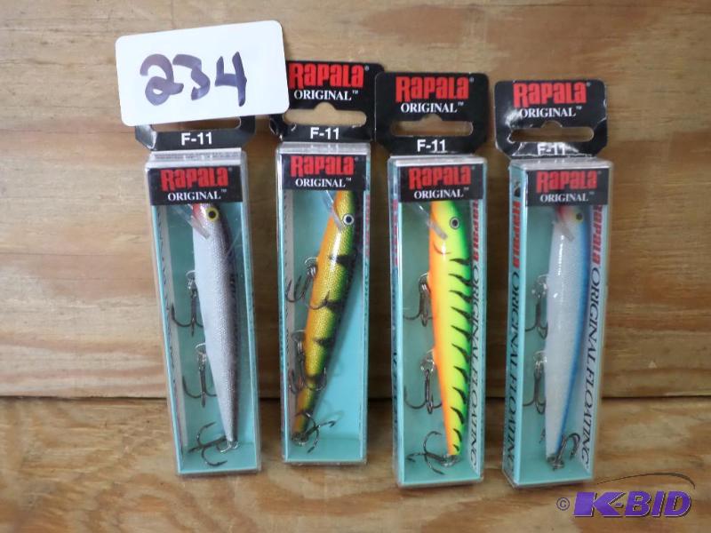 lot 234 image: (4) New Rapala Original Floating Crankbaits...