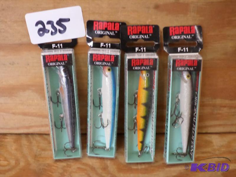 lot 235 image: (4) New Rapala Original Floating Crankbaits...