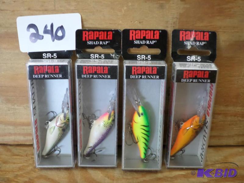 lot 240 image: (4) New Rapala Shad Rap Crankbaits...