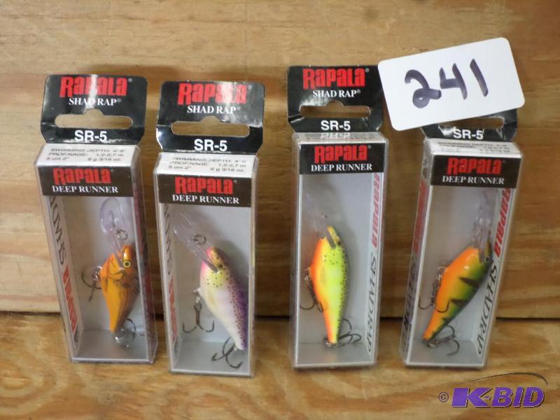 lot 241 image: (4) New Rapala Shad Rap Crankbaits...