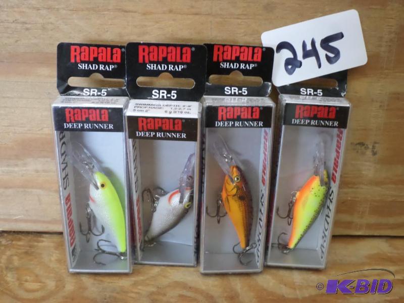 lot 245 image: (4) New Rapala Shad Rap Crankbaits...