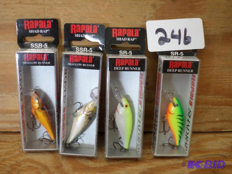 lot 246 image: (4) New Rapala Shad Rap Crankbaits...