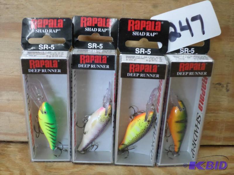 lot 247 image: (4) New Rapala Shad Rap Crankbaits...