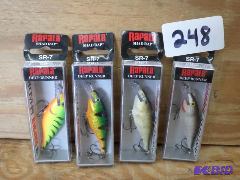 lot 248 image: (4) New Rapala Shad Rap Crankbaits...