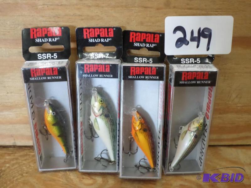 lot 249 image: (4) New Rapala Shad Rap Crankbaits...