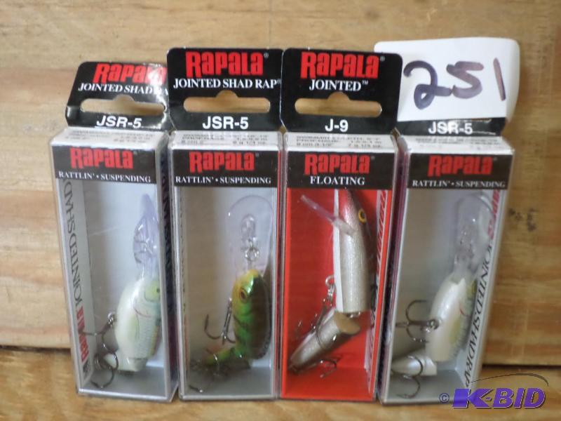 lot 251 image: (4) New Rapala Shad Rap Crankbaits...