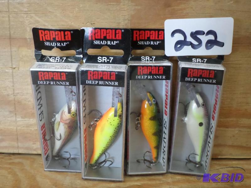 lot 252 image: (4) New Rapala Shad Rap Crankbaits...