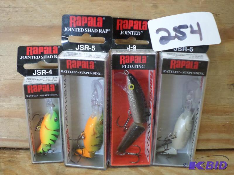 lot 254 image: (4) New Rapala Jointed Crankbait Lures...