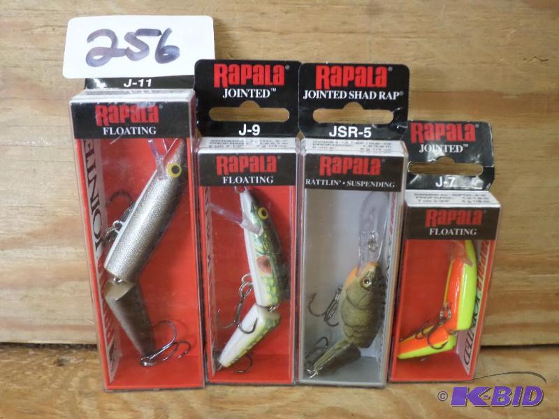 lot 256 image: (4) New Rapala Jointed Crankbait Lures...