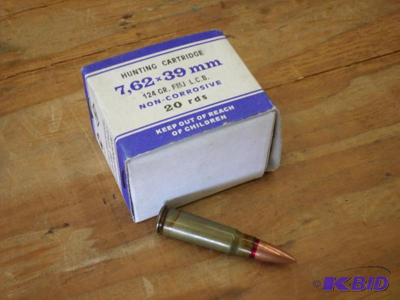 lot 26 image: (20) Rounds 124gr 7.62x39mm FMJ...