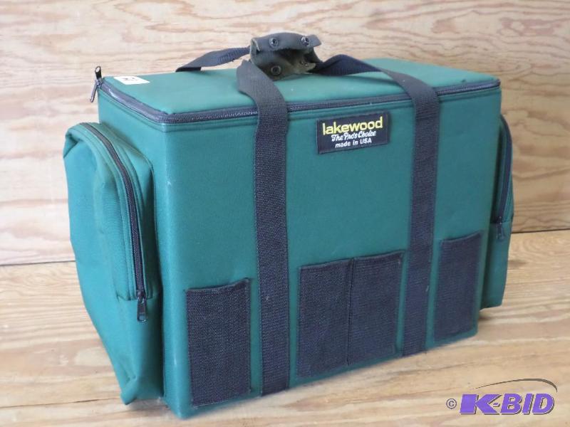 lot 28 image: Like New Lakewood Soft-Sided Muskie Bait Box...