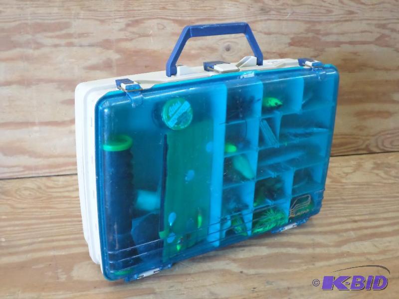 lot 37 image: Plano Tackle Box Full Of Misc Fishing Lures &...