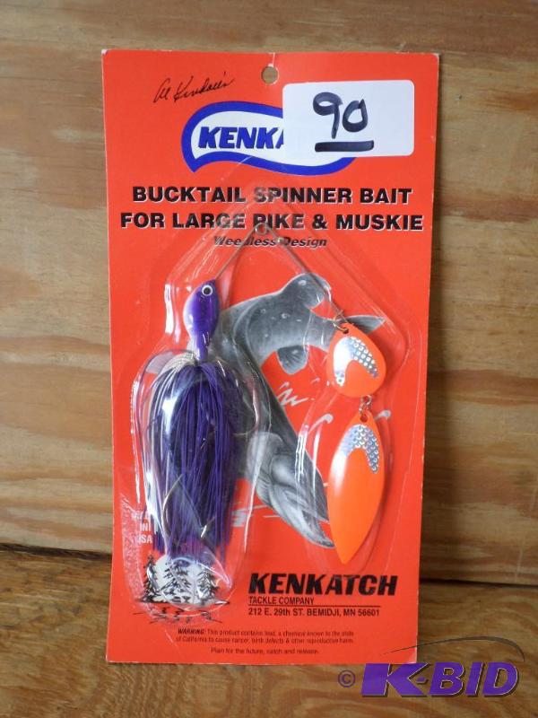 lot 90 image: New KenKatch Bucktail Spinner Bait...