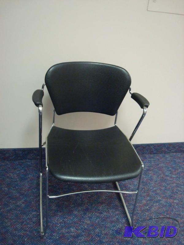 lot 12 image: PERRY Designer Black And Chrome Chair, Chair ...