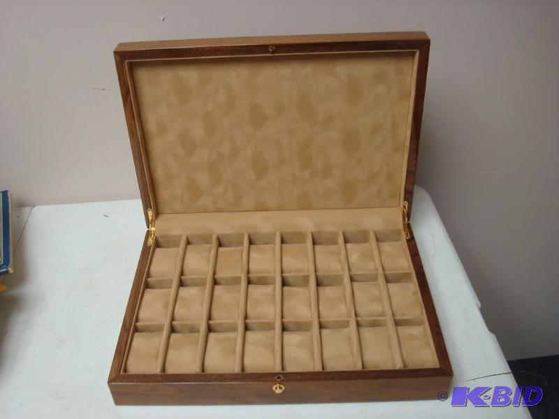lot 51 image: Nice Wood Watch Storage Case, New, I Believe ...