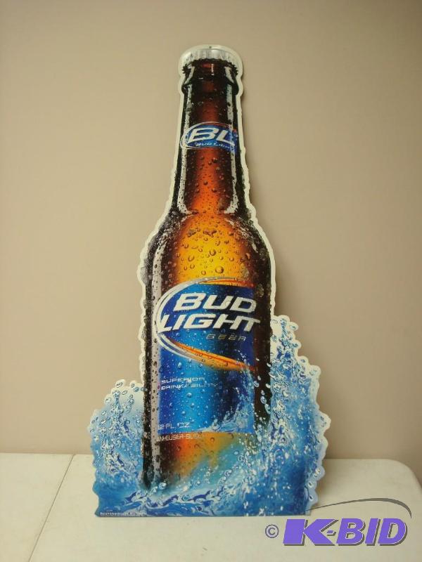 lot 54 image: Bud Light Tin Sign...