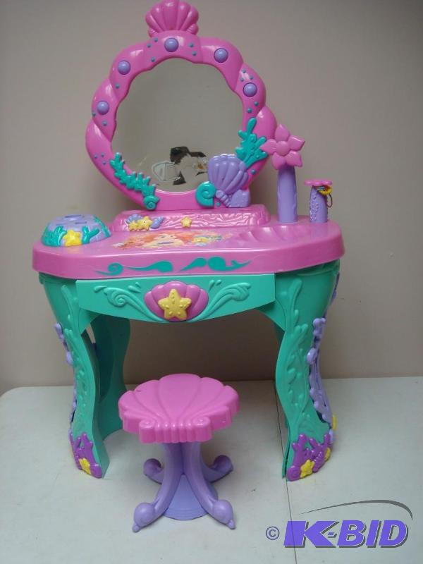 lot 71 image: Little Mermaid Play Set Vanity Has Wear, Part...