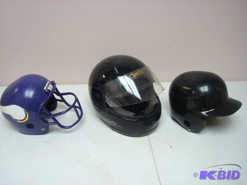 lot 74 image: Lot Of Helmets, Vikings Show Wear...