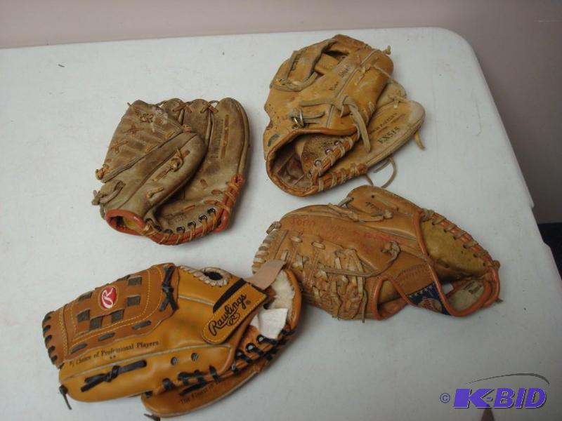 lot 90 image: Lot Of Baseball Gloves...