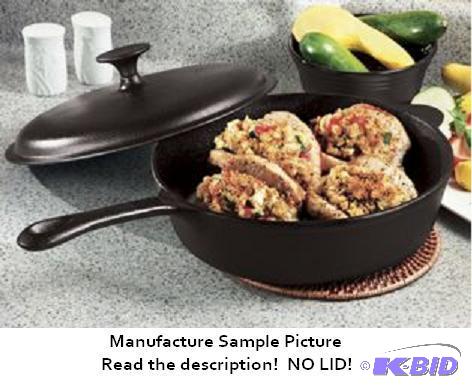 lot 120 image: 3 Quart Cast Iron Fry Pan -&nbspA kitchen es...