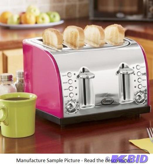 lot 125 image: Ginnys Brand Four Slice Toaster - Raspberry -...