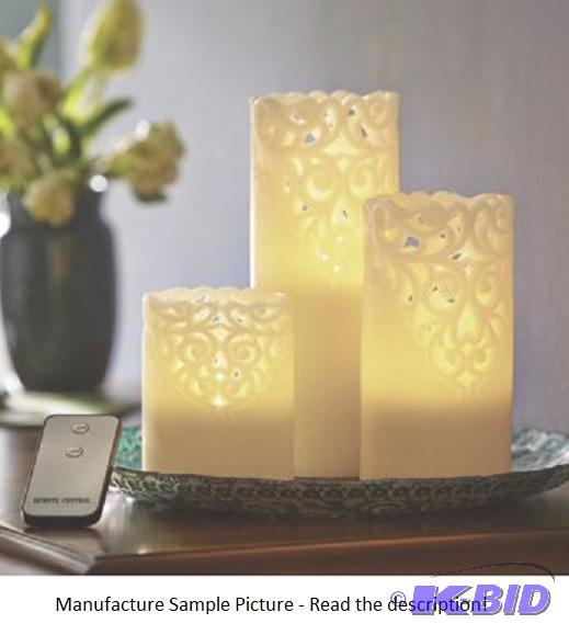 lot 127 image: Set of 3 Cutout LED Candles -&nbspThe beauty...