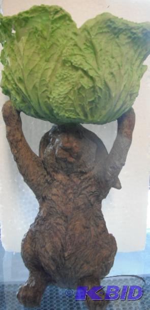 lot 145 image: Rabbit with Lettuce Bowl - Retail $24.99 - Ha...