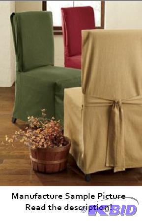 lot 146 image: Lot of 8 Chair Covers - Mustard color - ...