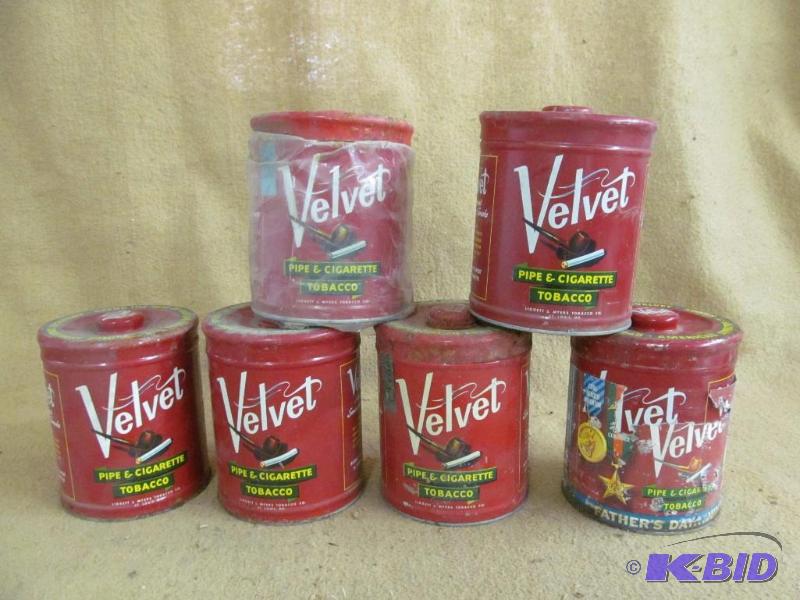 lot 70 image: Velvet tobacco tins