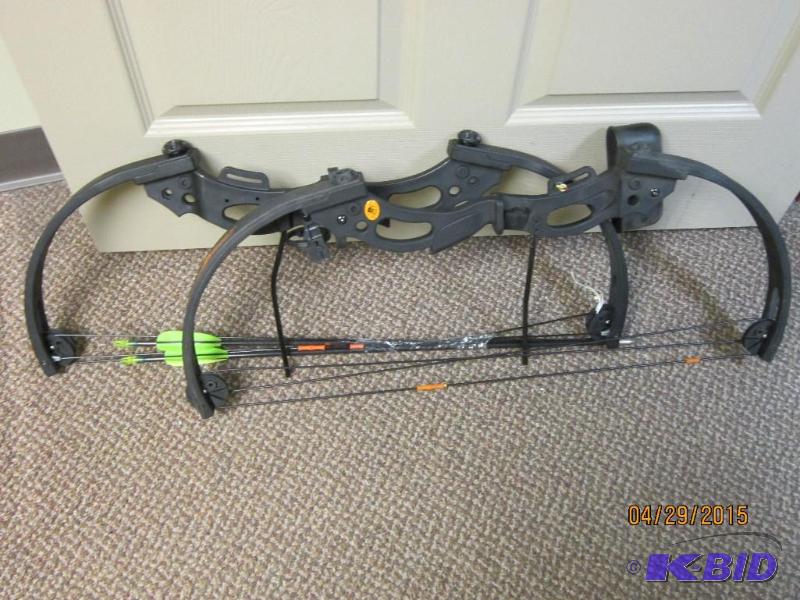 lot 12 image: 2 High Five ALX Black Compound Bow
