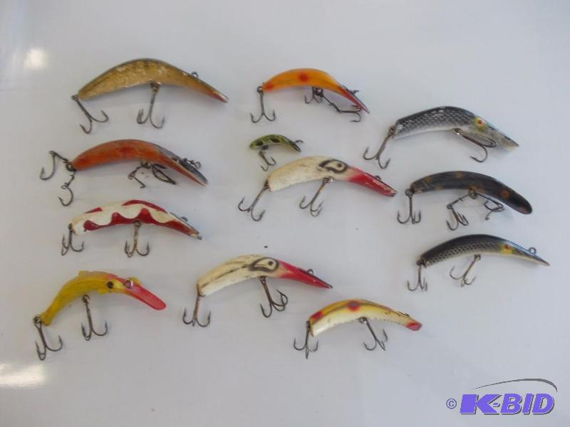 12-Lures (Lazy Ike, Lazy Dazy, Flat Fish, Oth, Vintage Fishing Lures,  Rods, Reels, Related