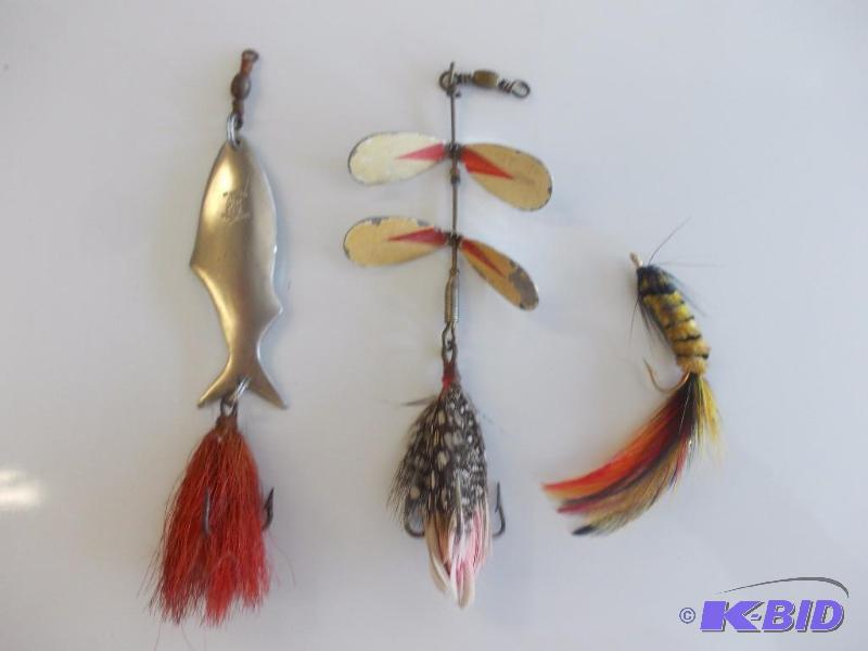 lot 158 image: 3 Lures Phlueger Tandem Spinner, Phlueger Sp...