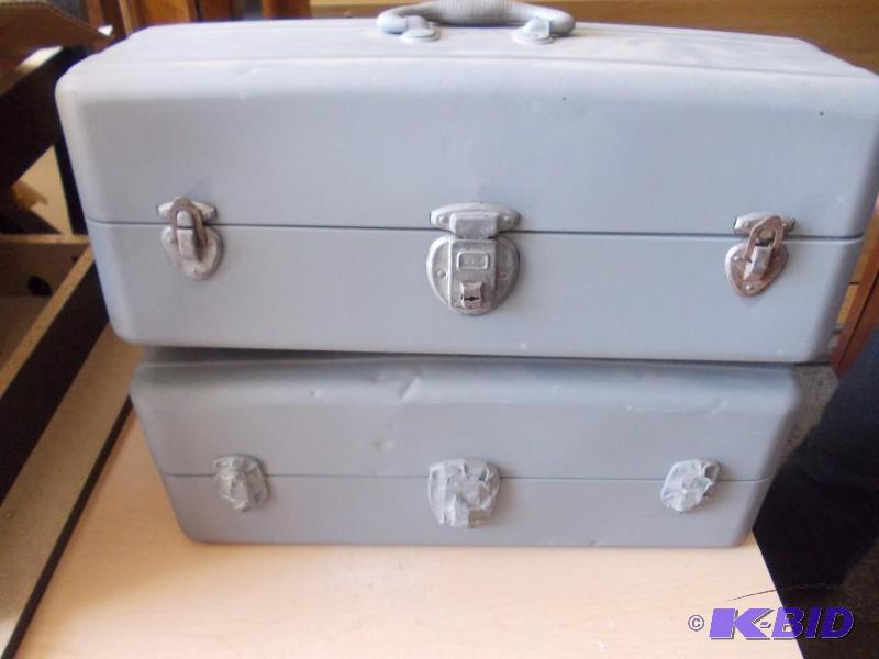lot 16 image: 2-Union Steel Chests That Have Been Painted G...