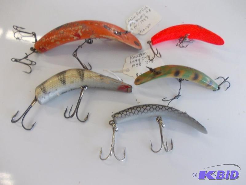 lot 165 image: 5 Lures Kautzky Lazy Ike, Helin&nbspFlat Fi...