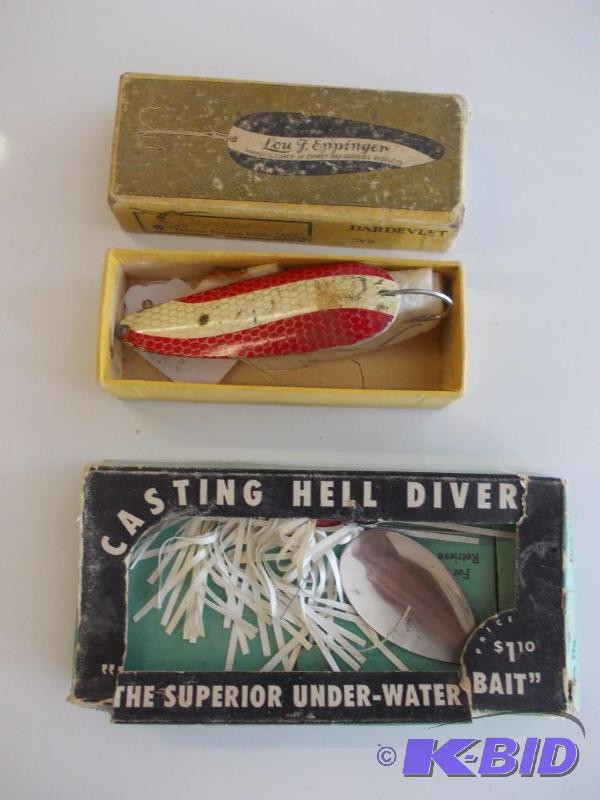 lot 189 image: Casting Hell Diver, Dardevle&nbspWeedless&nb...