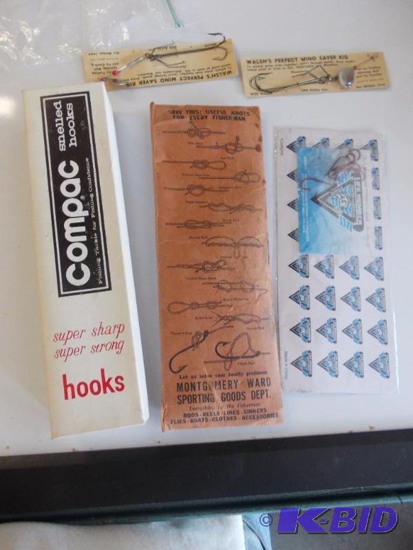 lot 212 image: Vintage Fishing Tackle New In Packages...