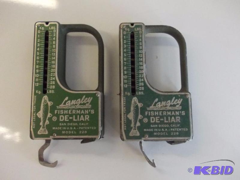 lot 224 image: 2-Metal Langey Fish ScaleTape Measures...