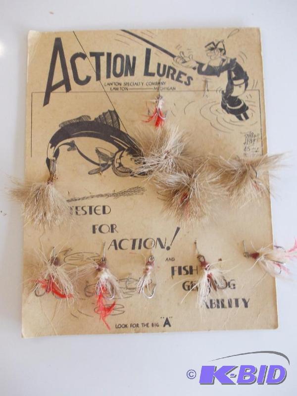 lot 228 image: Vintage Action Lure Display (1947)...