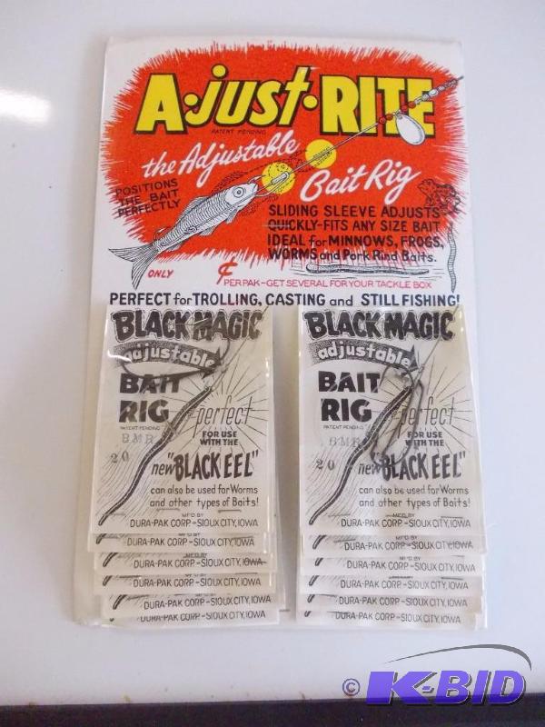 lot 233 image: Vintage A-just RITE Adjustable Bait Rig Displ...