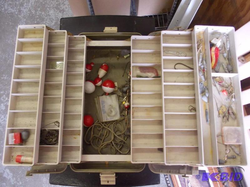 Vintage Plano 8600 Tackle Box (Includes Some , Vintage Fishing Lures,  Rods, Reels, Related