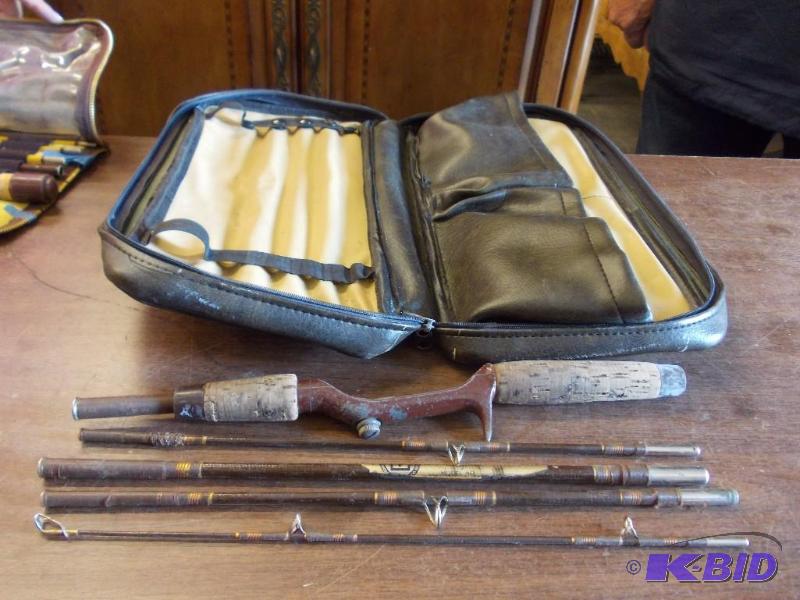 lot 30 image: Vintage Fly Ware Pack Rod With Case...