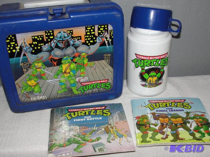 Ninja Turtle Lunch Box and Books
