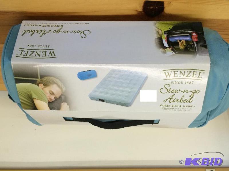 wenzel stow and go air bed queen size  untested